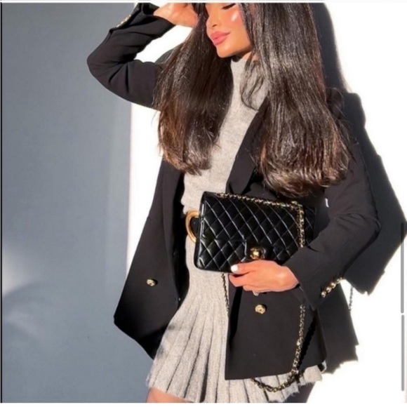 Zara Tailored Double Breasted Blazer Blogger Favorite - Picture 2 of 11